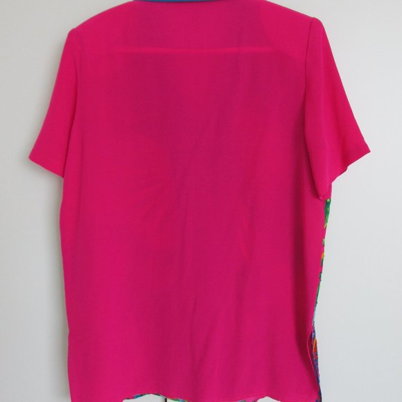 Diane Gilman 1980s Silk Parrot Sequin Top Fits M - Picture 2 of 4